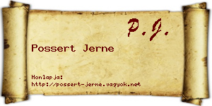 Possert Jerne névjegykártya
